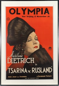 A Dutch poster for Marlene Dietrich in The Scarlet Empress