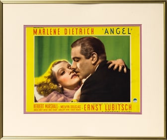 Lobby card depicting Marlene Dietrich and in Ernst Lubitsch's Angel