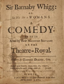 A Restoration Comedy owned by Douglas Fairbanks Jr. and H. Buxton Forman