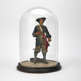 Polychrome Wax Screen or Theatrical Figure of a Pirate