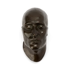 French Restauration Bronze Death Mask of Napoleon Bonaparte