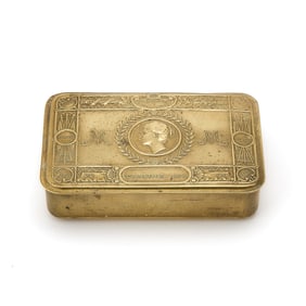Princess Mary World War I Brass Commemorative Cigarette Box
