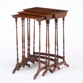 Regency Style Mahogany Three-Tier Nesting Tables