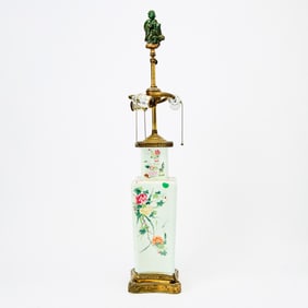 Chinese Famille Rose Porcelain Vase Mounted as a Table Lamp