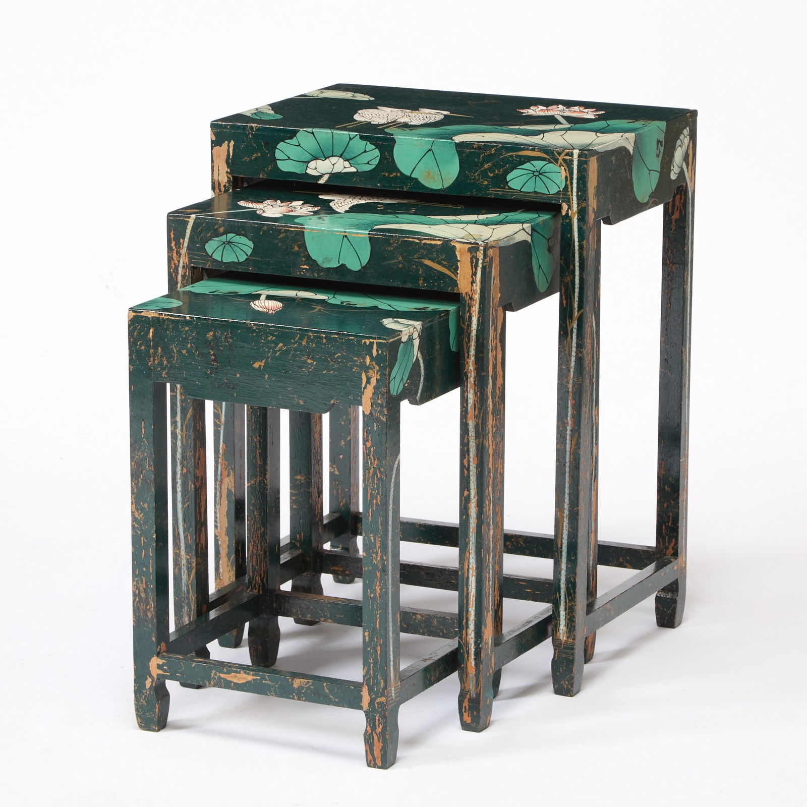 Isabelle O'Neill Polychrome Painted Three-Tier Nest of Tables (1 of 4)