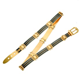 Gucci Gilt-Metal and Enamel Belt