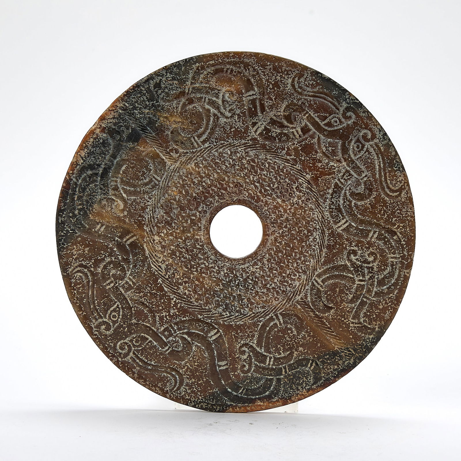 A Chinese Archaistic Jade Bi Disc