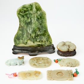 Seven Chinese Jade Articles 20th century