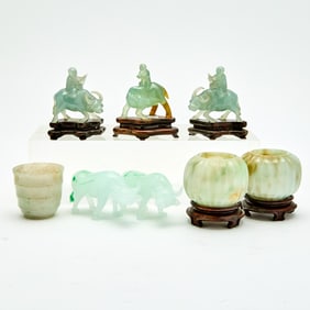 A Group of Chinese Jadeite Articles 20th Century