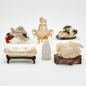 A Group of Chinese Agate Carvings 20th Century