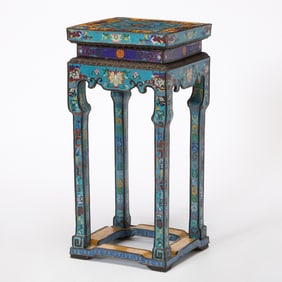 A Chinese Cloisonné Enamel Floor Stand Early 20th century