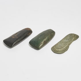 Three Chinese Archaic Stone Axe Blades