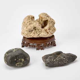 Three Chinese Scholar's Rocks Qing Dynasty