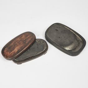 Two Chinese Duan Inkstones