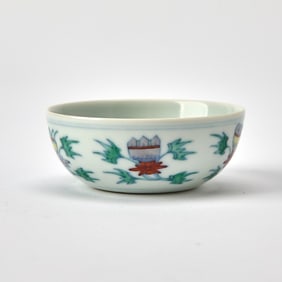 A Chinese Doucai Porcelain Cup Chenghua Mark, 20th century
