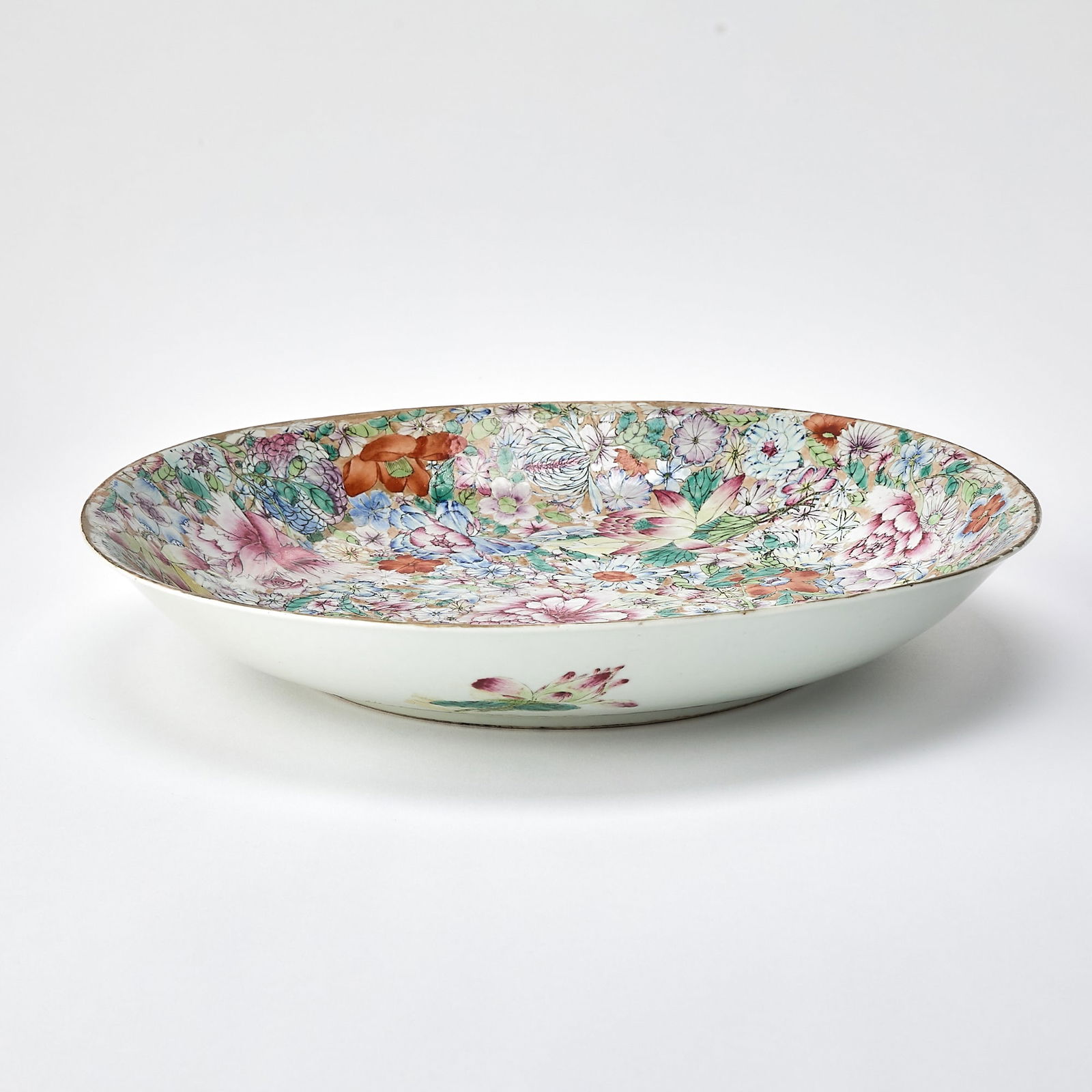 A Chinese Millefleur Porcelain Charger Qianlong Mark, Late Qing-Republic Period (1 of 5)
