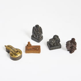 A Group of Five Japanese Scholarly Accessories 19th century