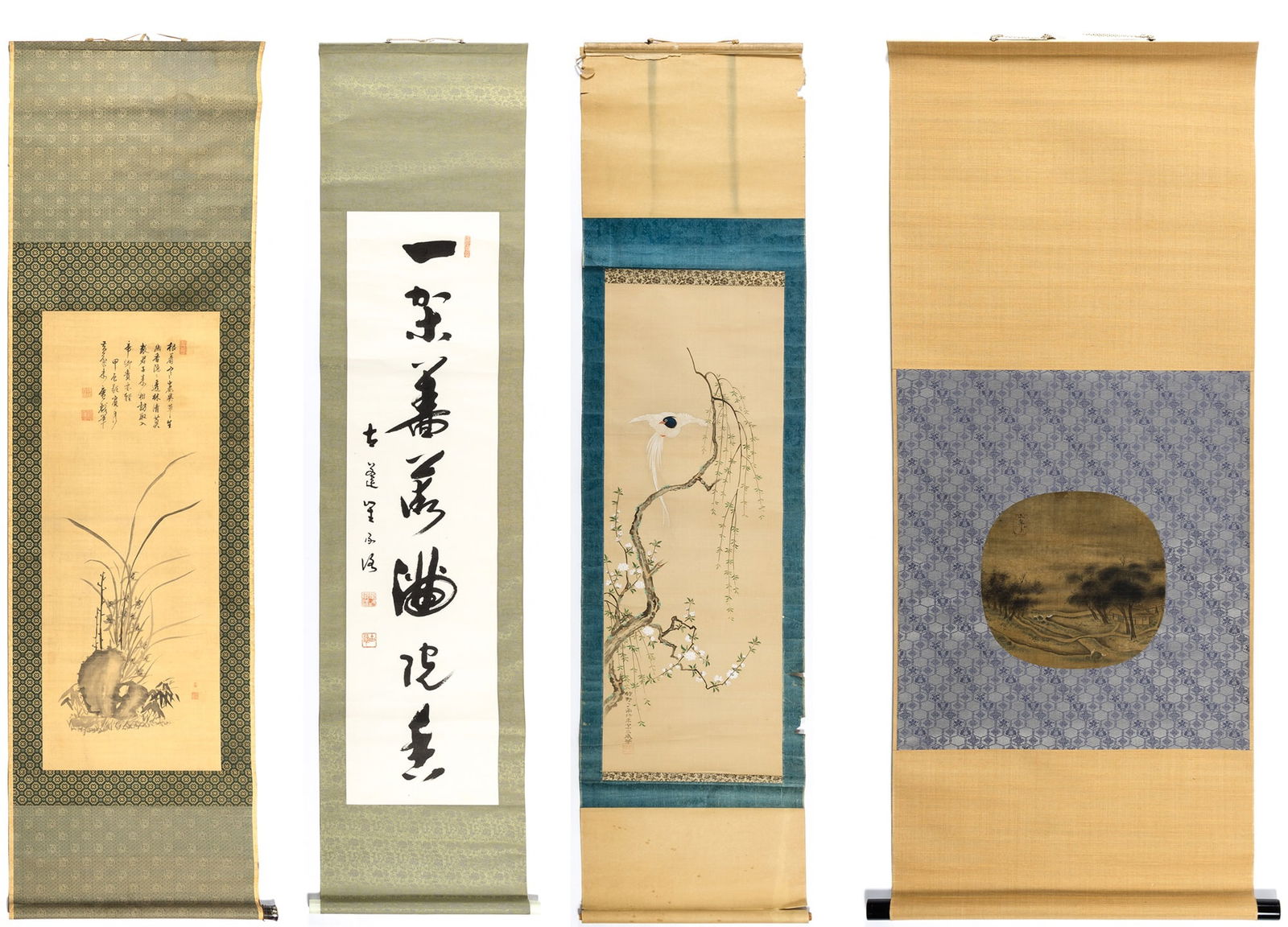 Four Japanese School Paintings 19th-20th century (1 of 9)