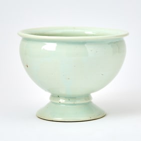 A Korean Ceramic Stem Bowl Joseon Dynasty