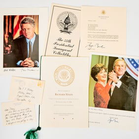 A group of White House invitations and correspondence
