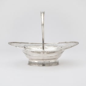 George III Irish Sterling Silver Cake Basket