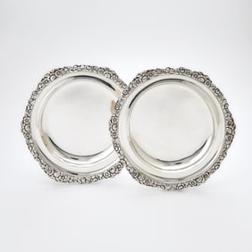 Two Victorian Sterling Silver Second Course Dishes