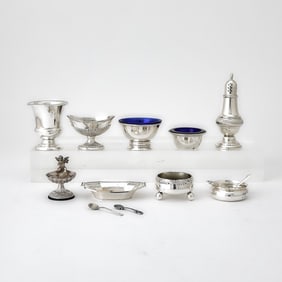 Group of Sterling Silver Salt Cellars