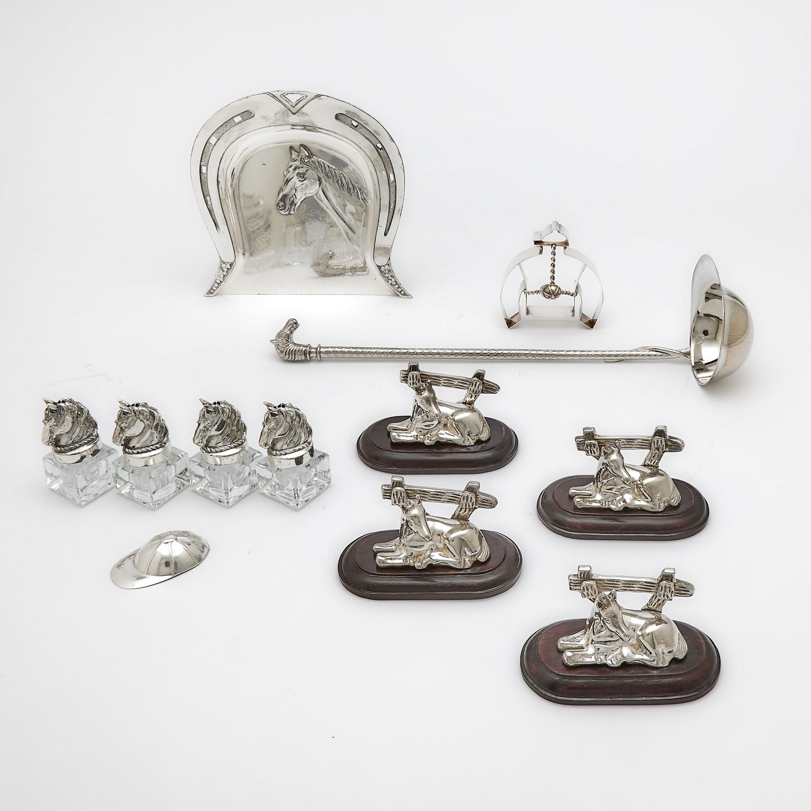 Group of Sterling Silver and Silver Plate Equestrian Themed Items (1 of 7)