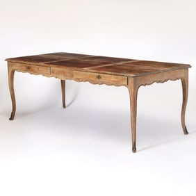 Louis XV Provincial Style Walnut Dining Table
