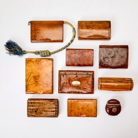 Group of Ten Exotic Wood Cases