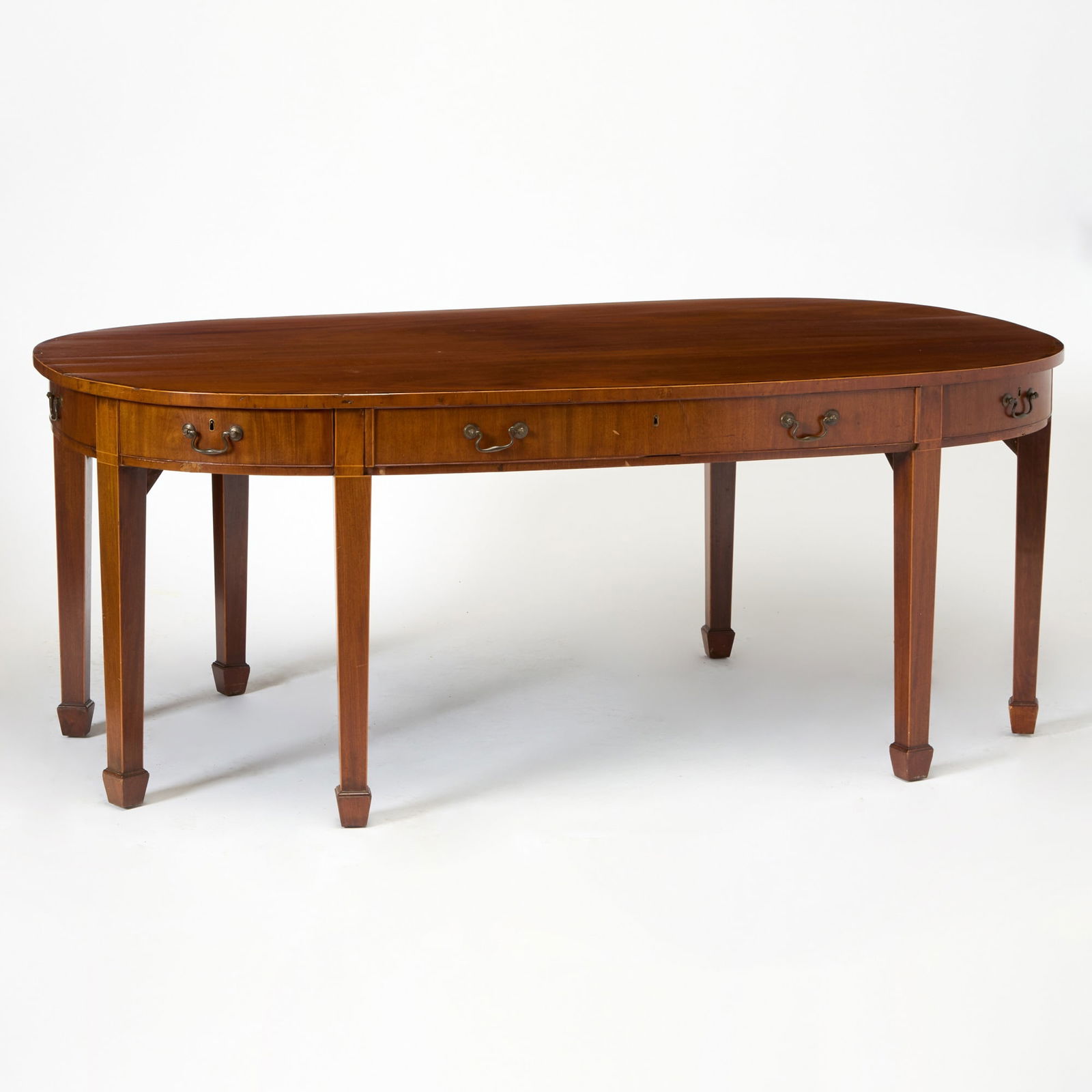 George III Inlaid Mahogany Library Table (1 of 5)