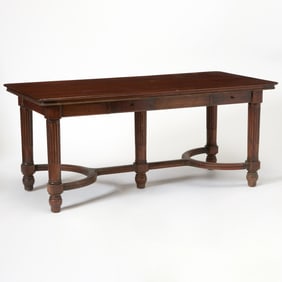 American Victorian Mahogany Partner's Writing Table