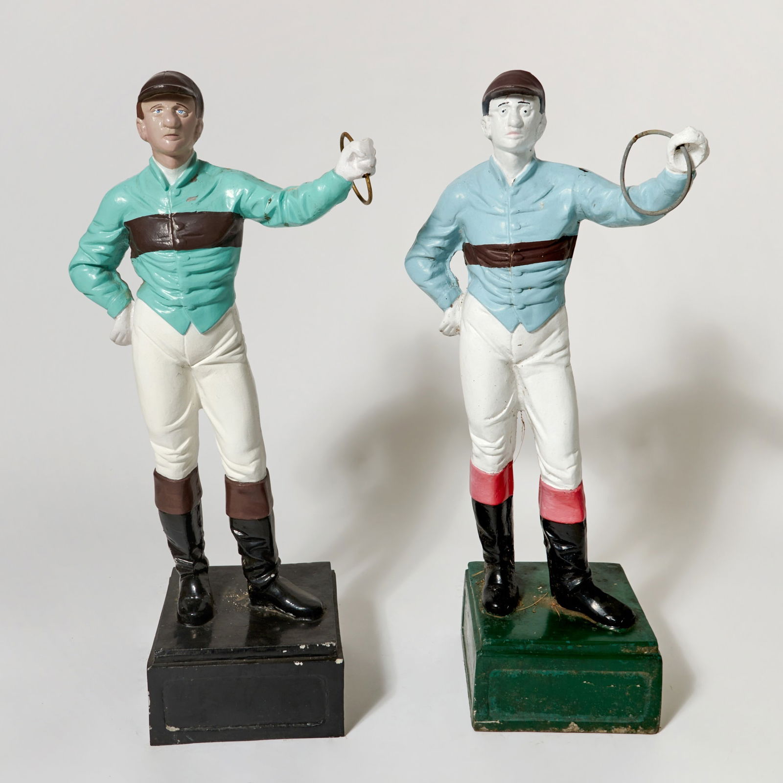 Two Cast Iron Lawn Jockeys Painted in Whitney Silks (1 of 6)