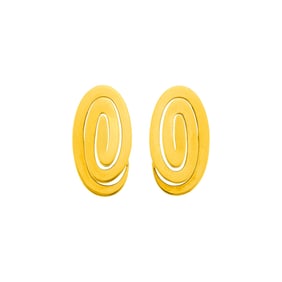 Bulgari Pair of Gold Earclips