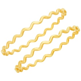Tiffany & Co., Paloma Picasso Pair of Gold 'Zig Zag' Bangle Bracelets
