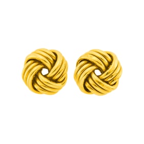 Tiffany & Co. Pair of Gold Knot Earclips