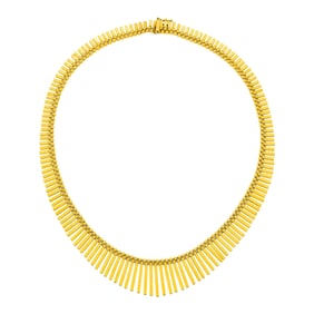 Gold Fringe Necklace