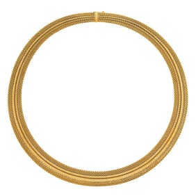 Birks Rose Gold Mesh Necklace