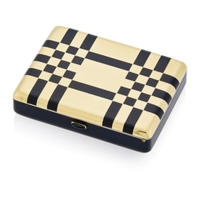 Silver, Silver-Gilt and Black Enamel Vanity Case, France