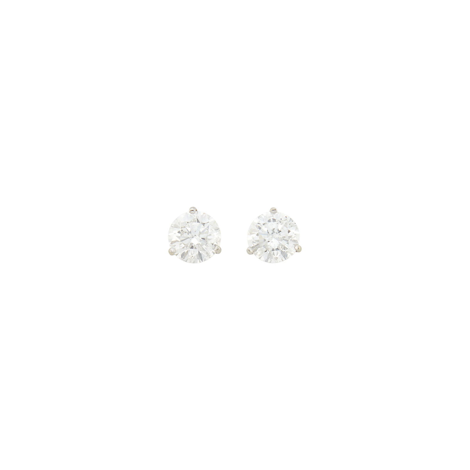 Pair of White Gold and Diamond Stud Earrings (1 of 1)