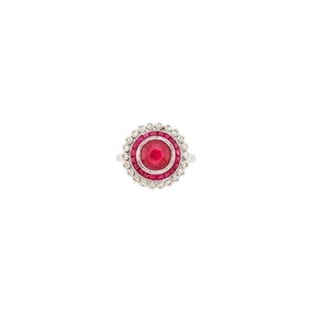 White Gold, Ruby and Diamond Ring