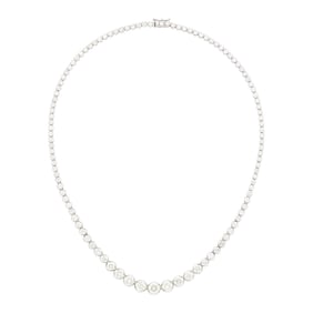 White Gold and Diamond Necklace