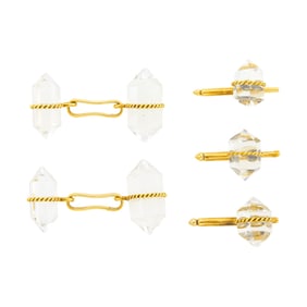 Gold and 'Herkimer Diamond' Quartz Dress Set