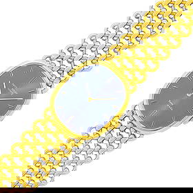 Patek Philippe Gentleman's Gold 'Golden Ellipse' Wristwatch, Retailed by Tiffany & Co., Ref. 3648/1: 18 kt., mechanical, cushion-shaped blue sunburst dial, applied gold-tone batons and hands, polished case, sapphire crystal, logo crown, case dia. ap. 32 x 27 mm., link bracelet, fold-over clasp, dial,