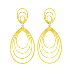 Buccellati Pair of Two-Color Gold 'Hawaii' Pendant-Earclips