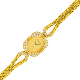 Bueche Girod Gold and Diamond Wristwatch