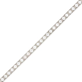 Platinum and Diamond Straightline Bracelet