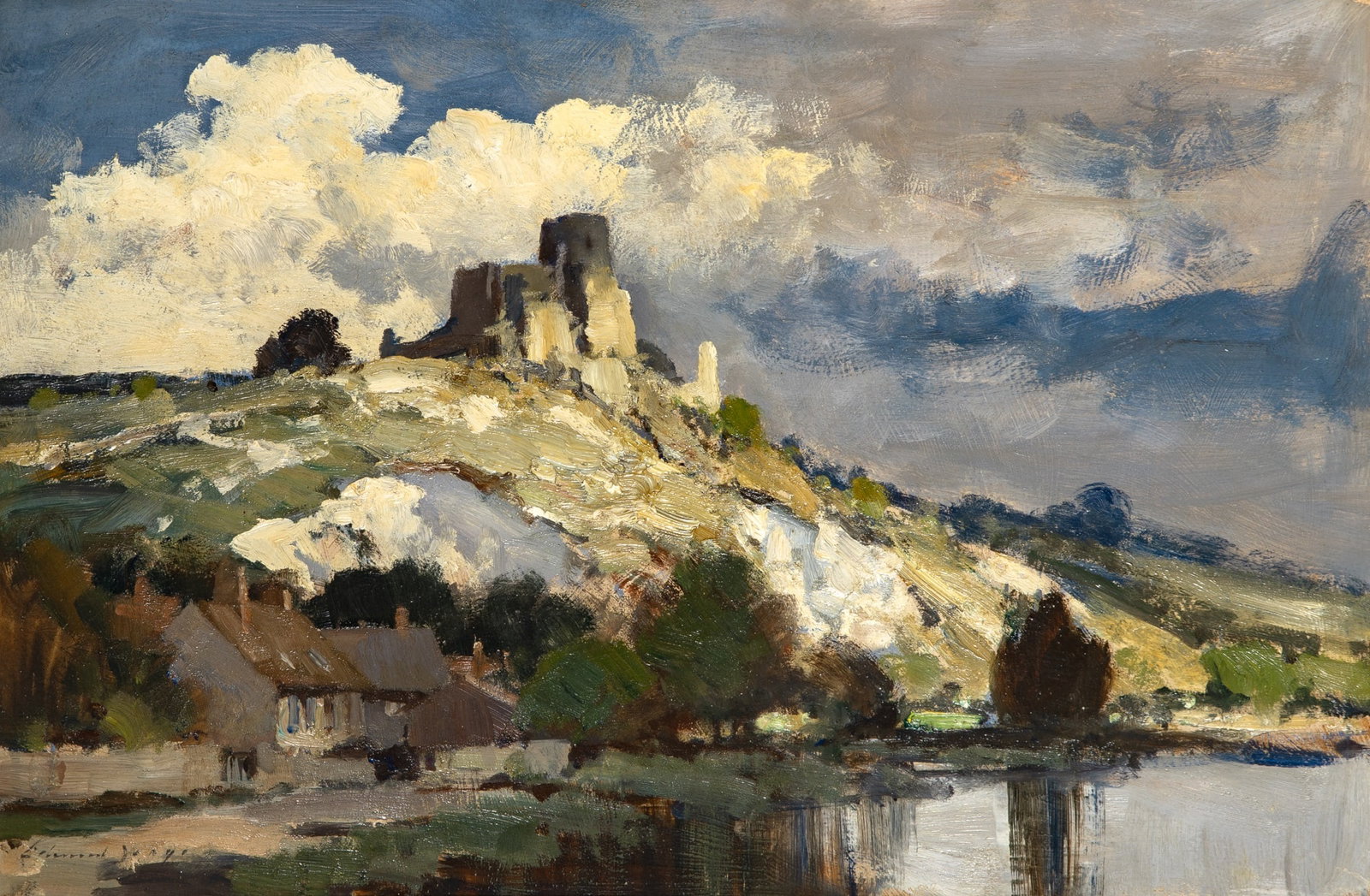 Edward Brian Seago: British, 1910-1974Chateau GaillardSigned Edward Seago (ll); titled on the reverseOil on board15 7/8 x 23 7/8 inches (40.3 x 60.6 cm)Provenance:Marlborough Fine Art, Ltd., LondonPort