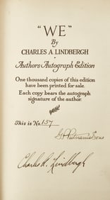 The signed limited edition of Lindbergh's We