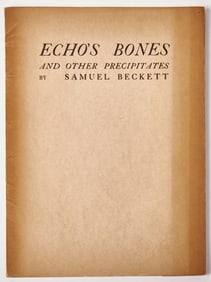 Samuel Beckett's first book of poetry, inscribed to his American director